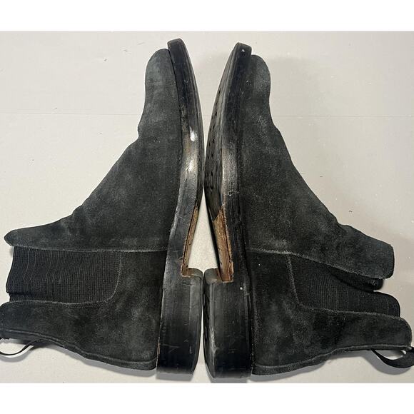 Rag & Bone X Grenson Boots Mens Size 11.5 Black Suede Chelsea‎ Ankle Pull On